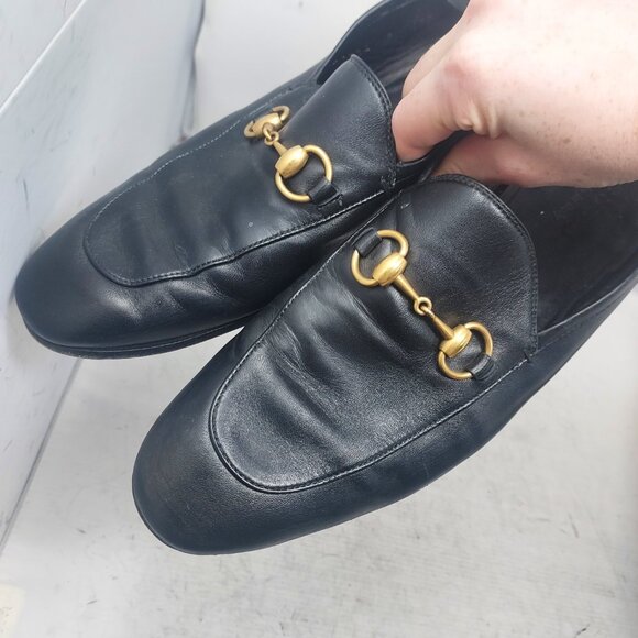Gucci MENS Brixton Black Horsebit Loafer Shoe - Picture 12 of 12
